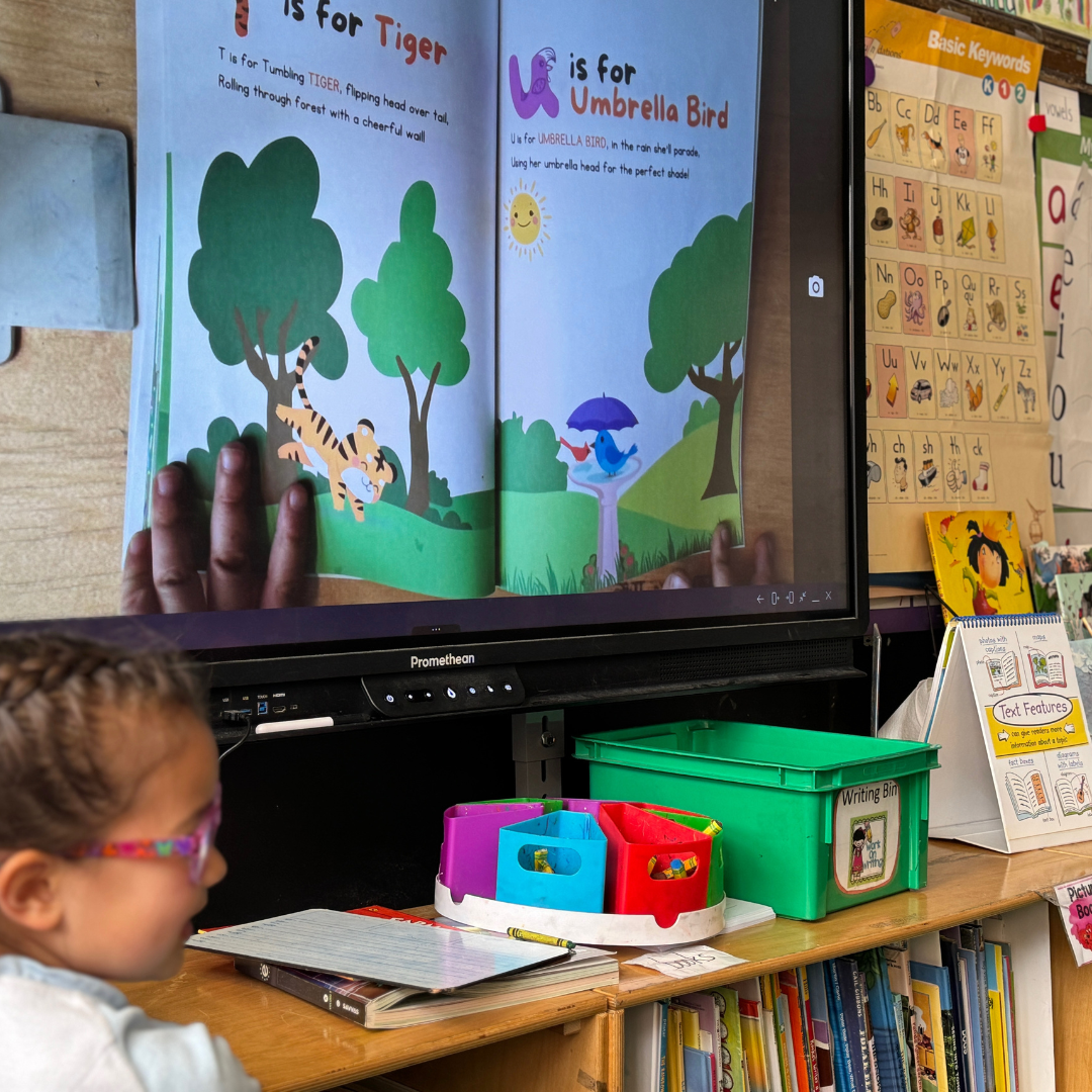 Reading children’s book about kindness