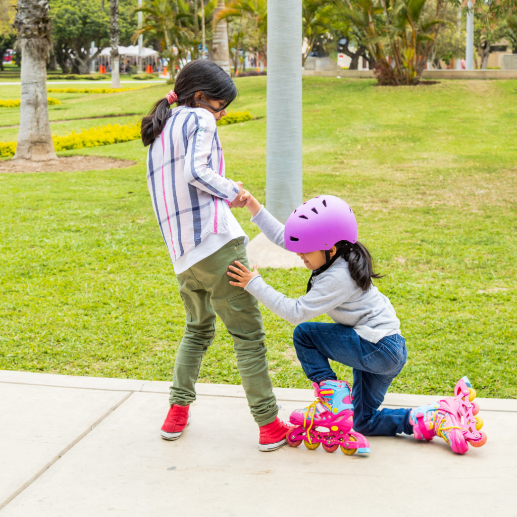 kind kids helping each other